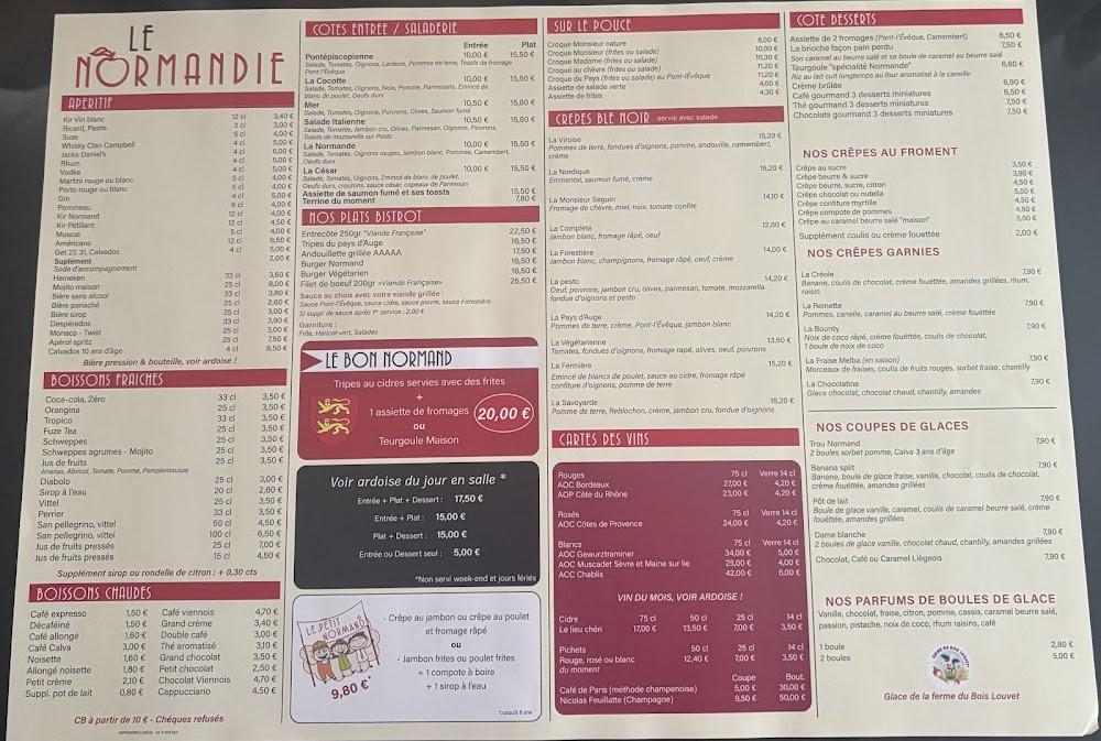 Brasserie Le Normandie - Menu Image 1
